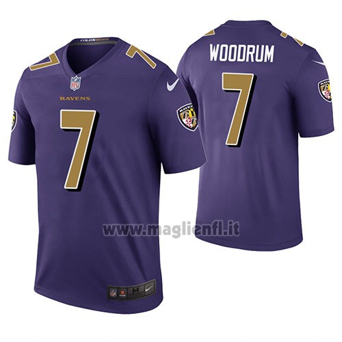 Maglia NFL Legend Baltimore Ravens Josh Woodrum Viola Color Rush